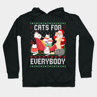 Cats For Everybody - Christmas Ugly Sweater - Cute Cat Lover Gift Hoodie